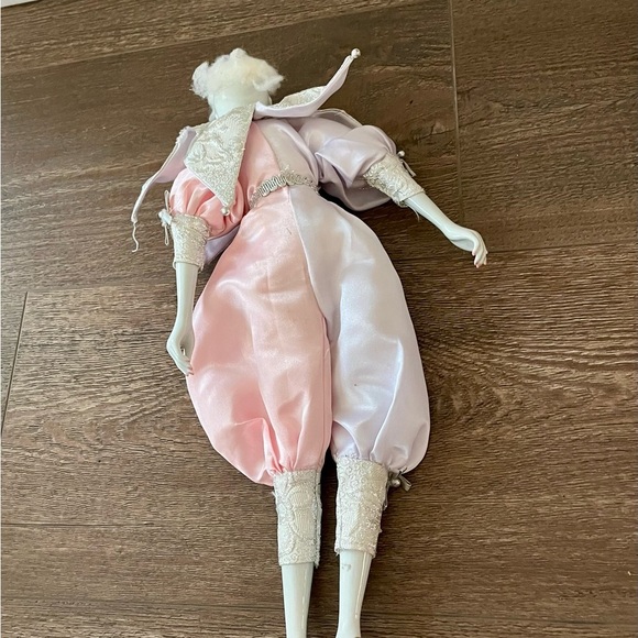 Elegant Harlequin Doll in Pastel Costume - Picture 10 of 11